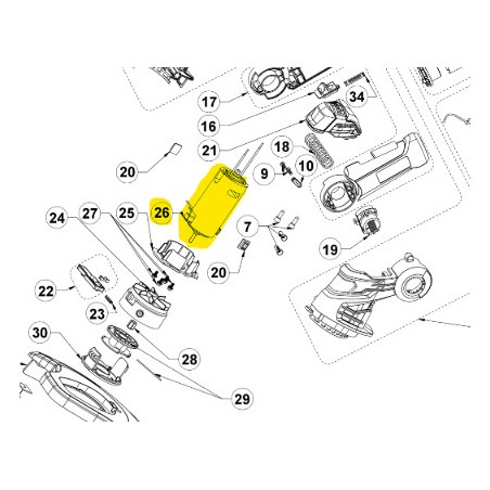 OLT1831H - RLT1831H Moteur coupe bordure Ryobi